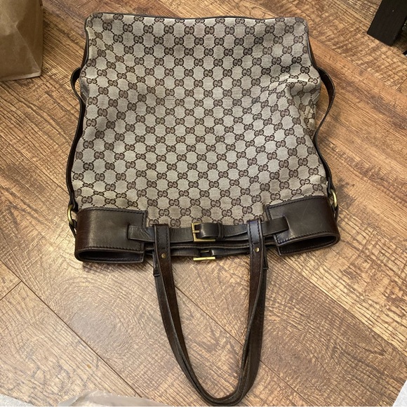 Gucci Vintage GG Canvas Buckle Tote - Picture 8 of 16